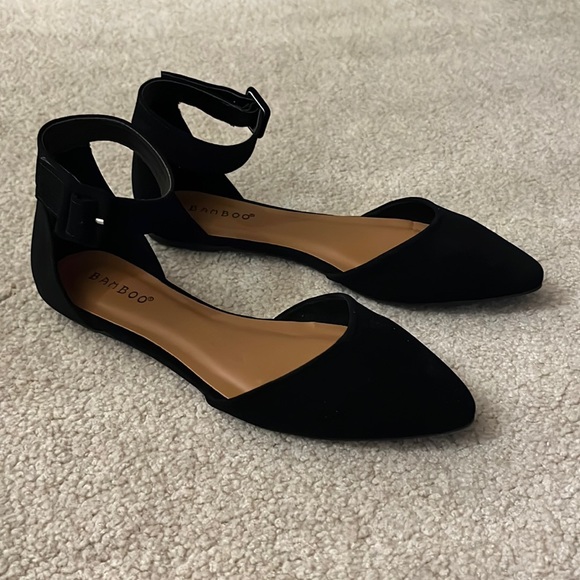Bamboo black flats hotsell